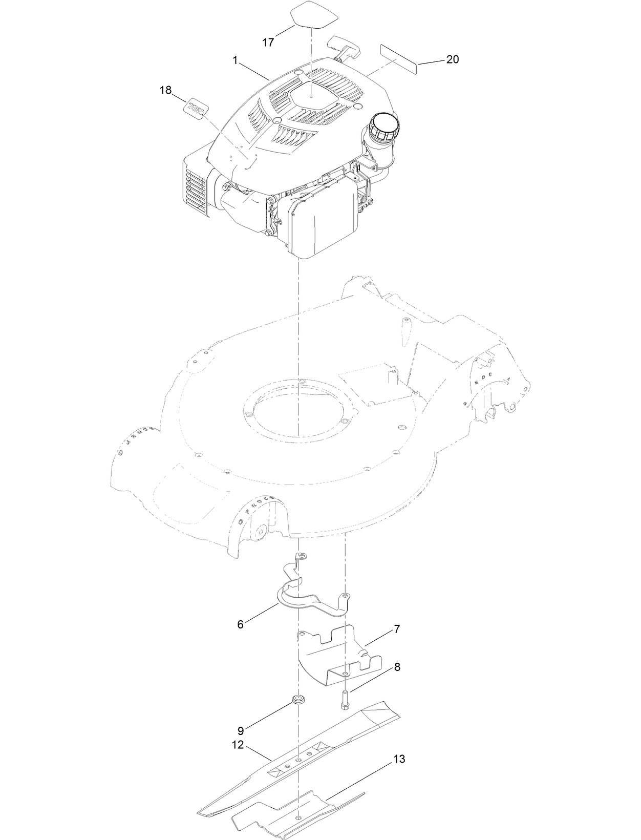 Engine and Blade Assembly