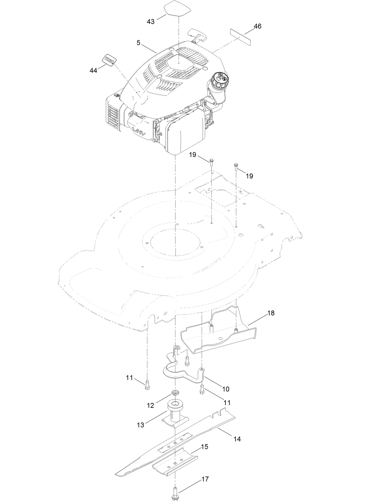 Engine and Blade Assembly