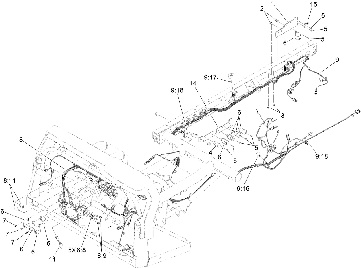 Front and Rear Wire Harness Assembly
