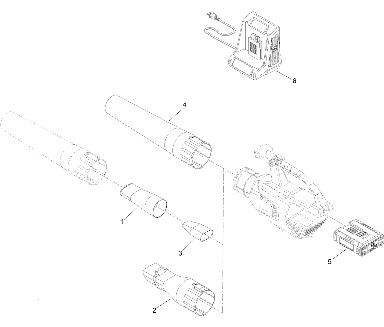 Cordless Axial Blower Assembly