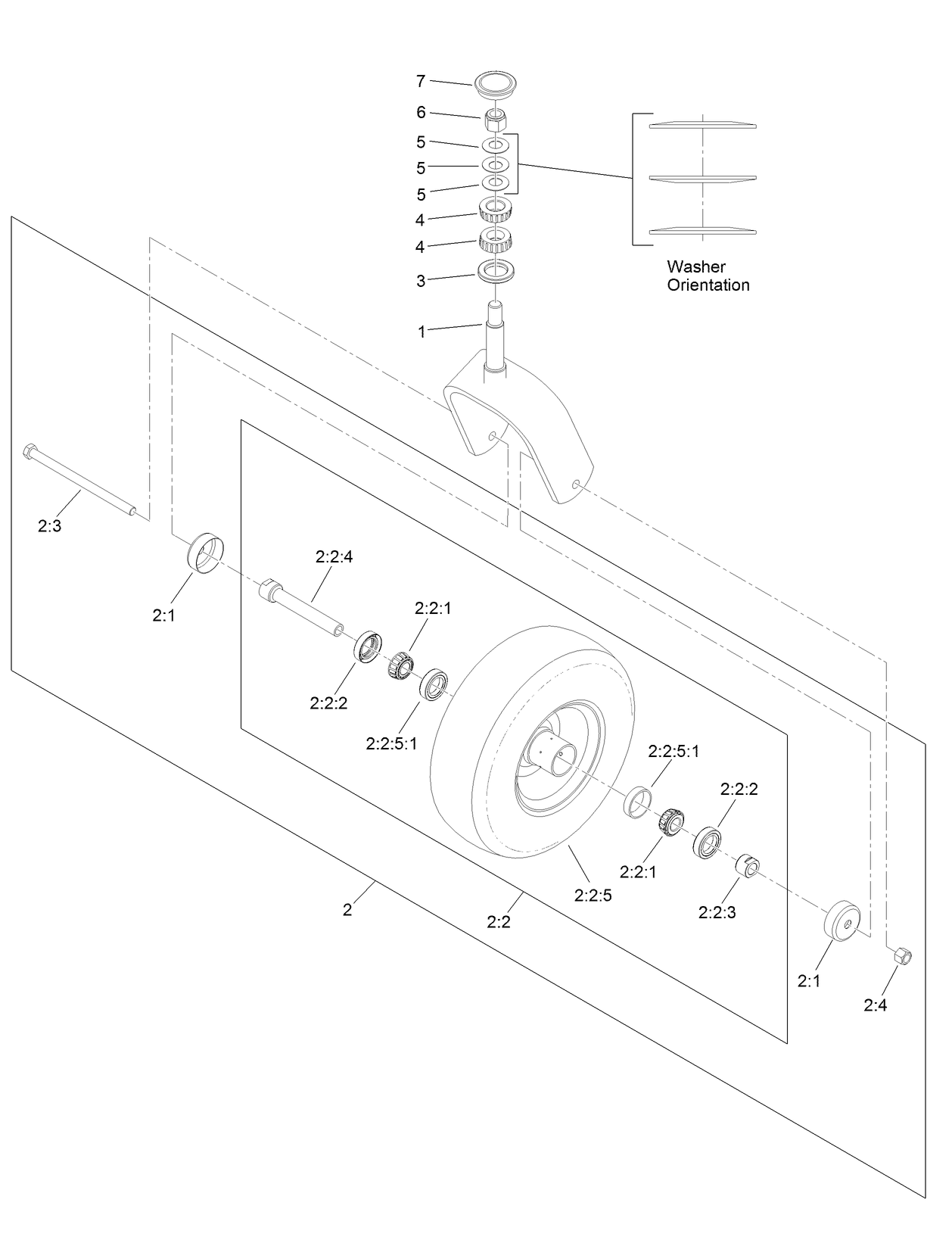 Caster Wheel and Fork Assembly