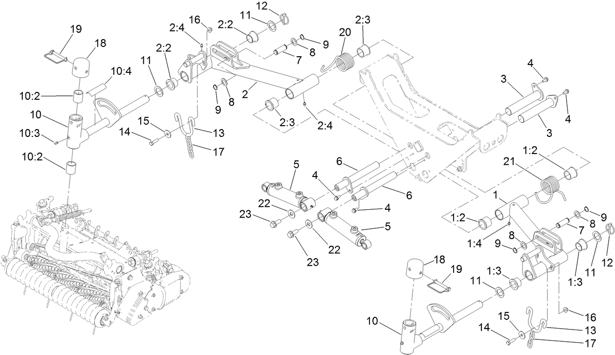 No. 2 and No. 3 Lift Arm Assembly