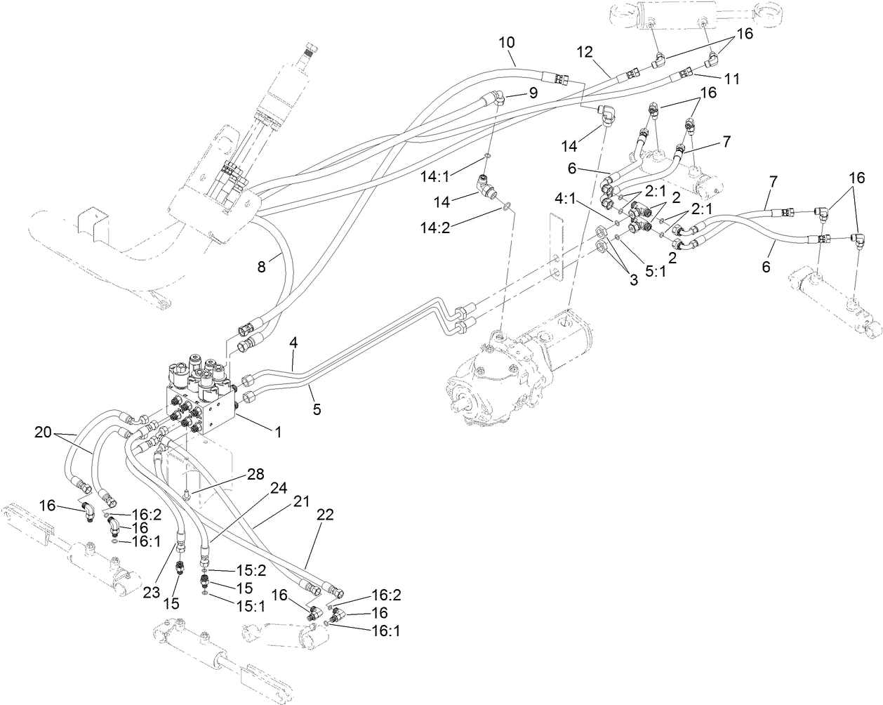 Lift Manifold and Steering Circuit Assembly