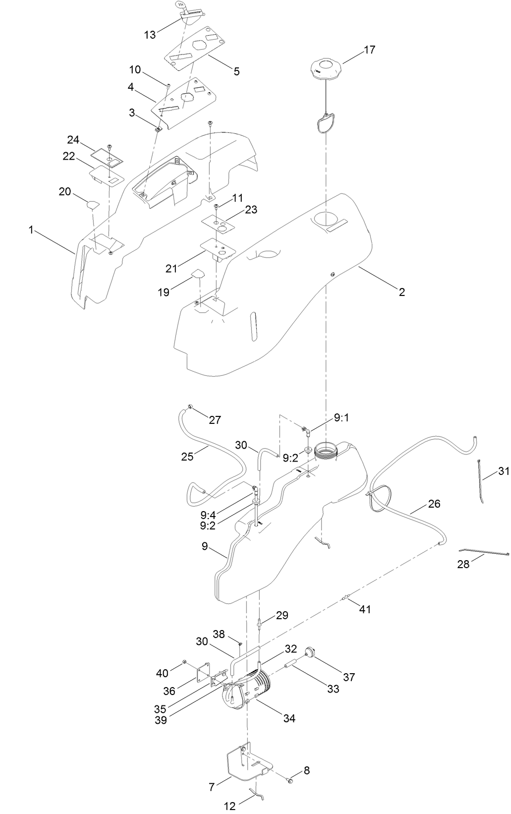 Body Styling and Fuel Tank Assembly