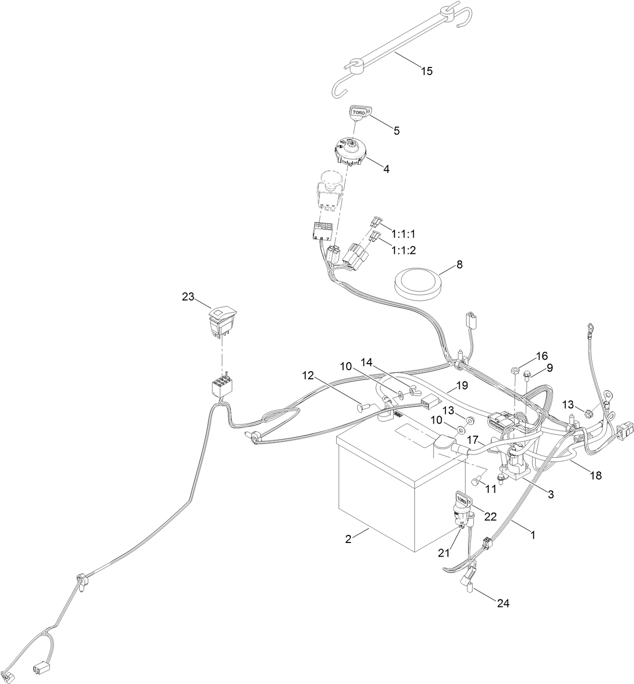 Battery and Electrical Assembly