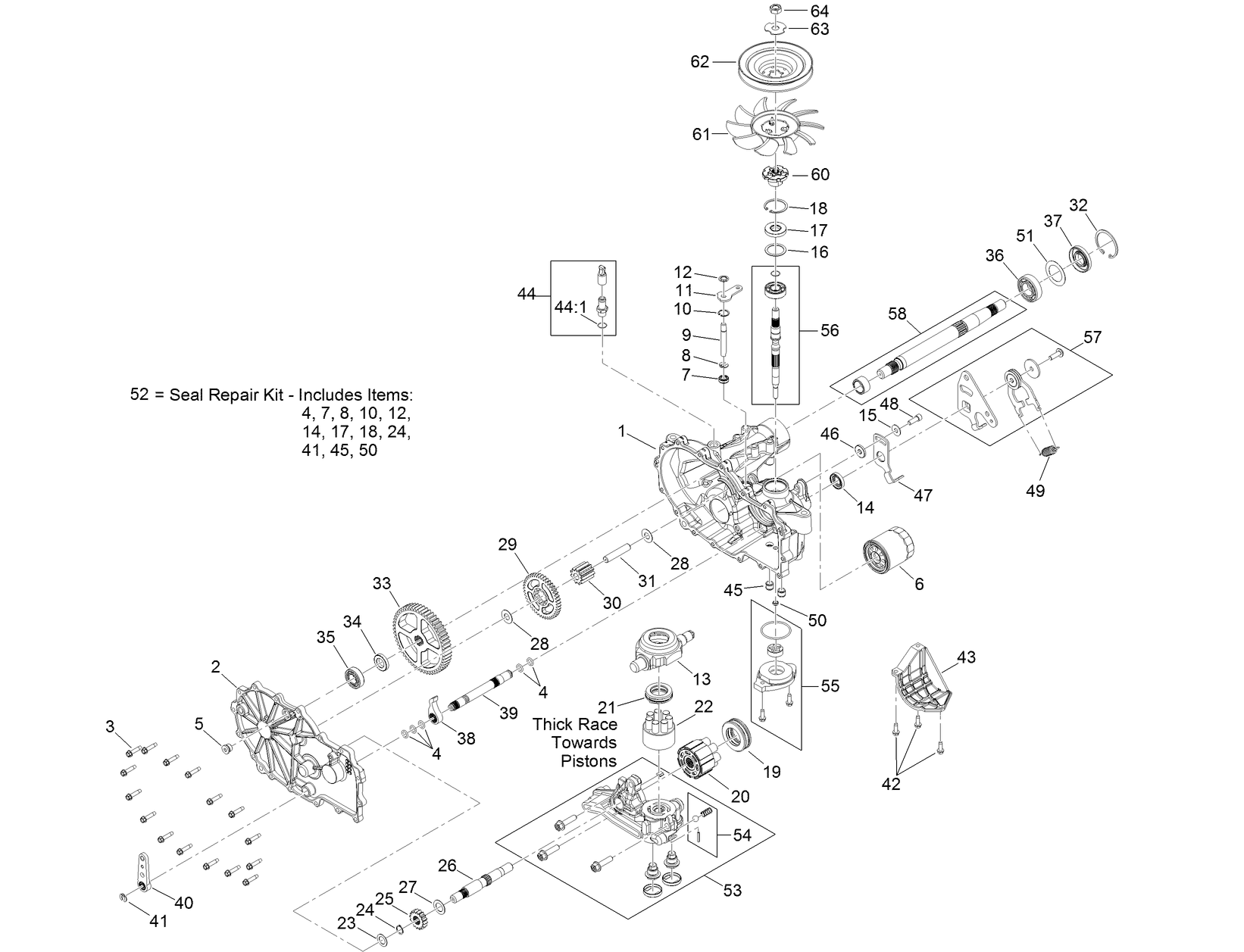 LH Transaxle Assembly No. 126-9532