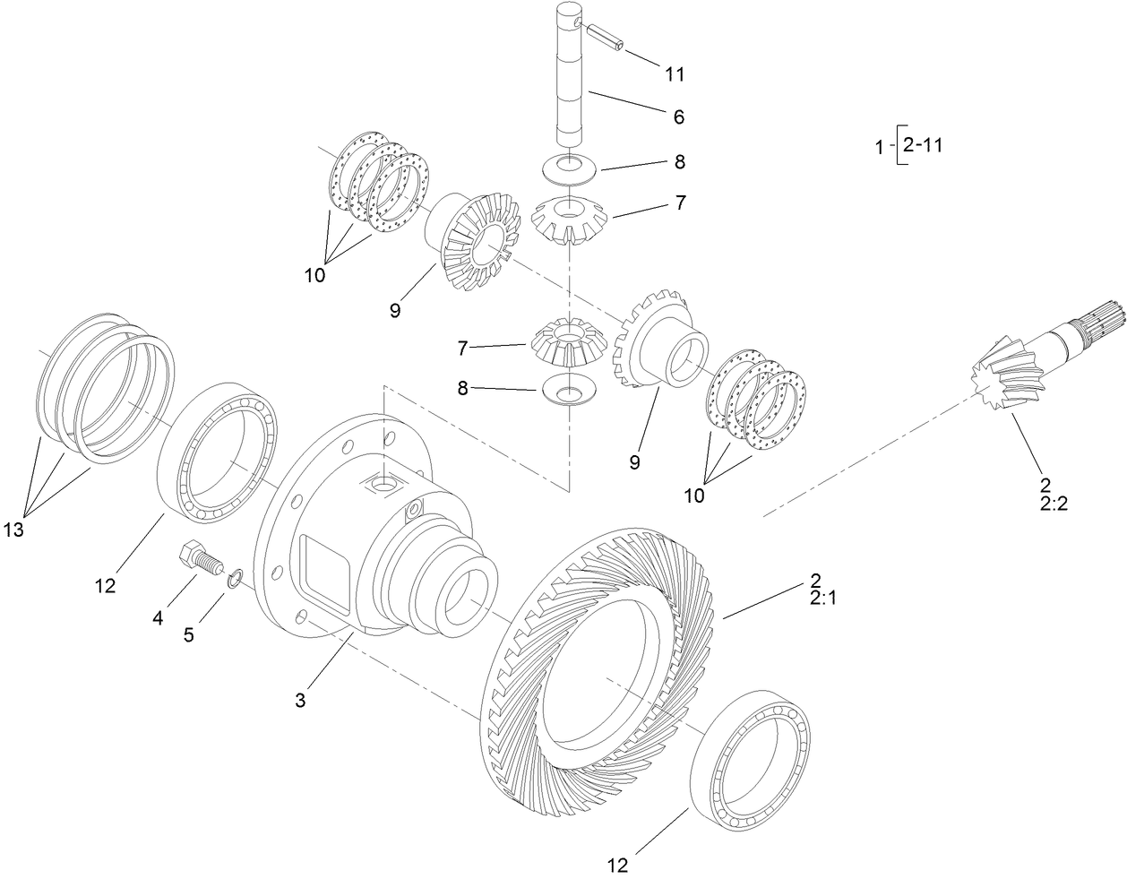 Differential Assembly  Rear Axle Assembly No. 110-4750