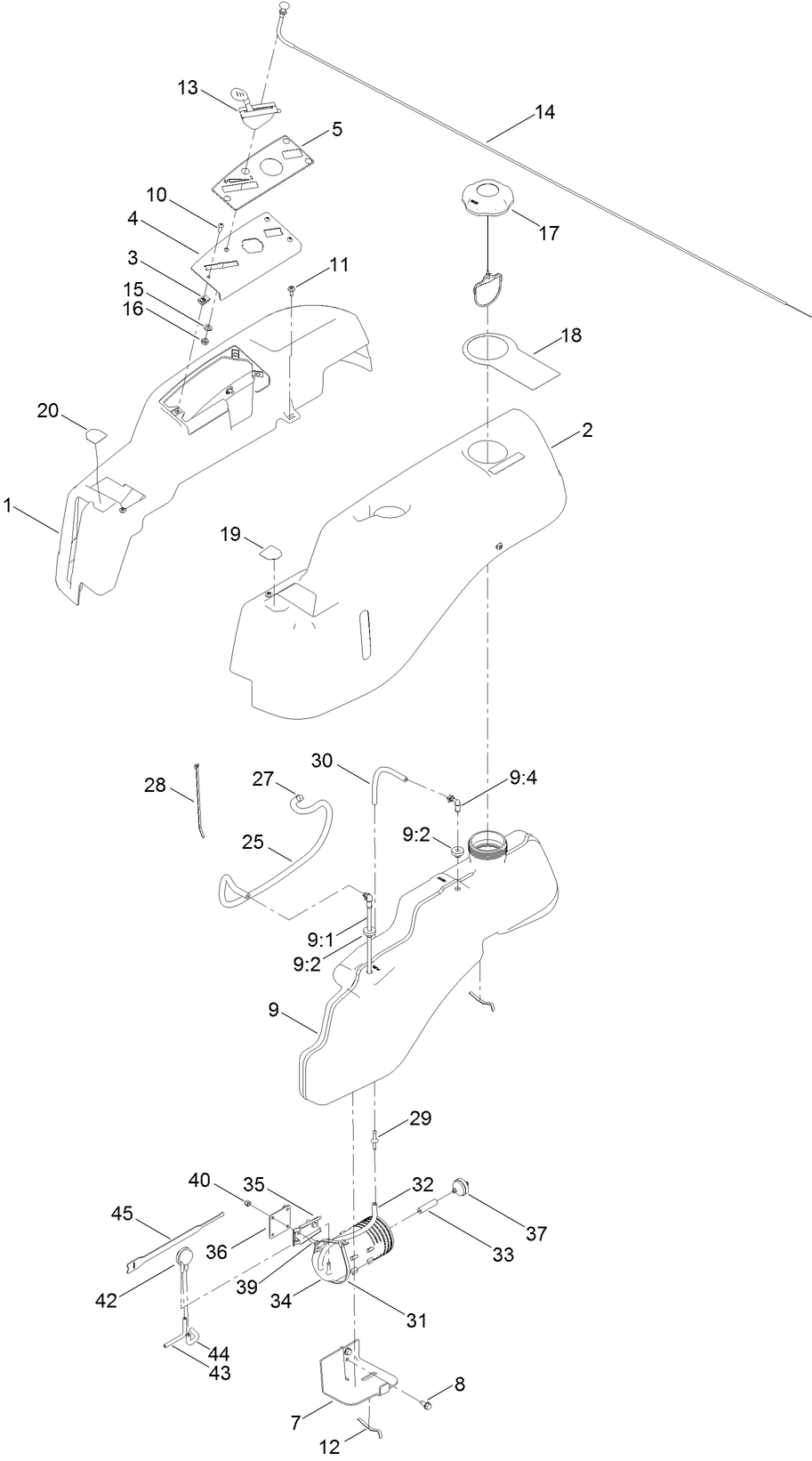 Body Styling and Fuel Tank Assembly