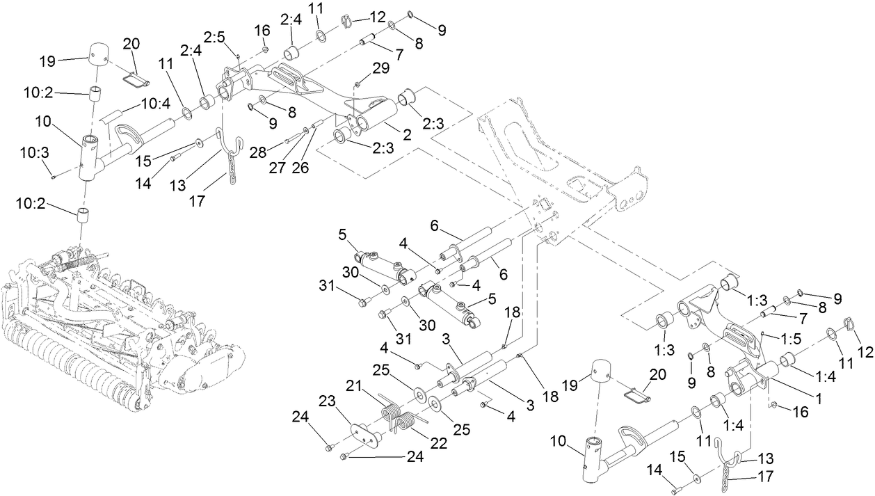 No. 2 and No. 3 Lift Arm Assembly