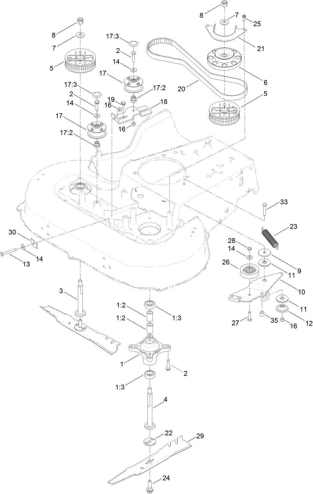 Spindle and Blade Assembly