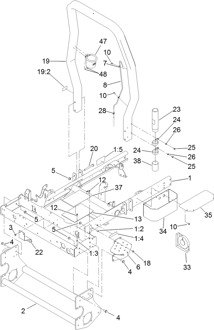 Frame and Roll-Over Protection System Assembly