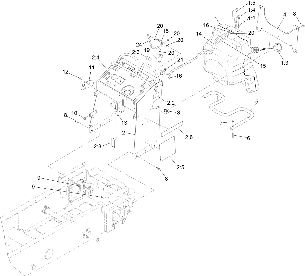 Fuel Tank and Tower Assembly