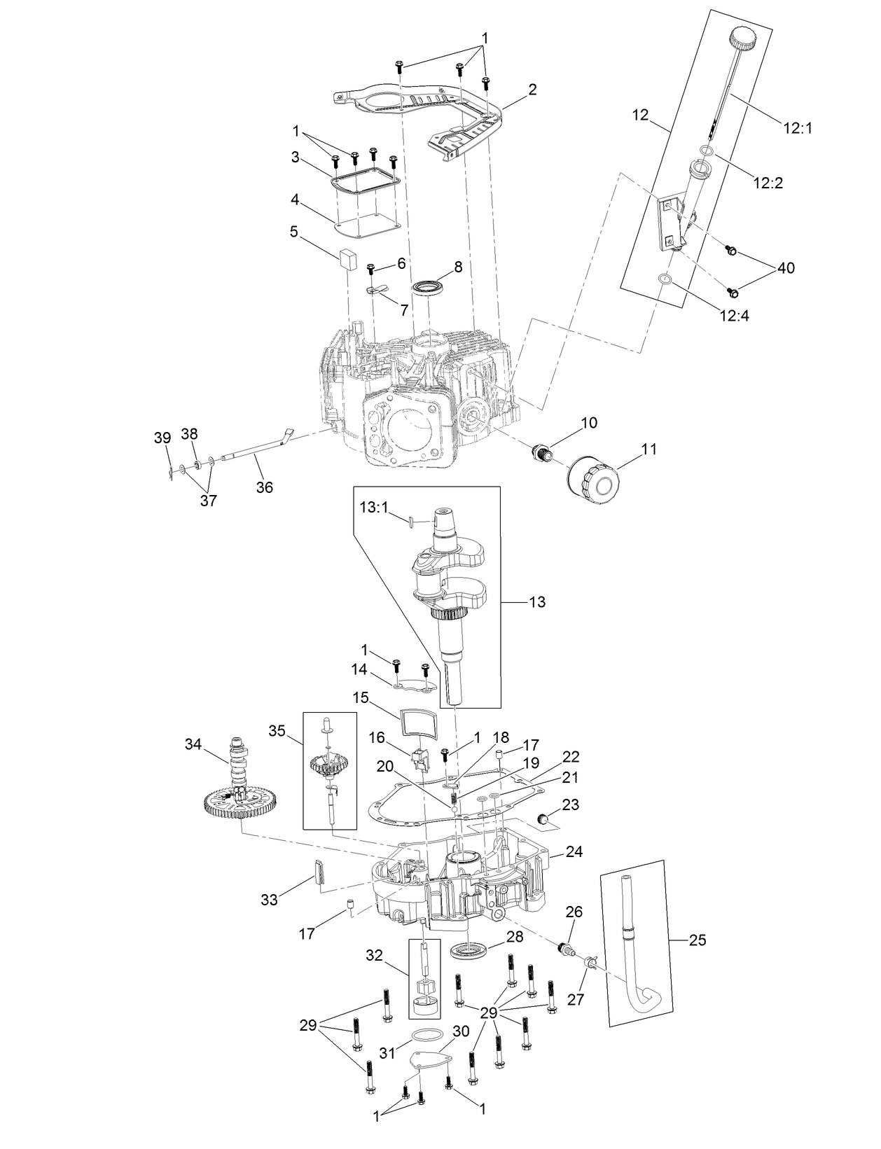 Crankcase and Crankshaft Assembly