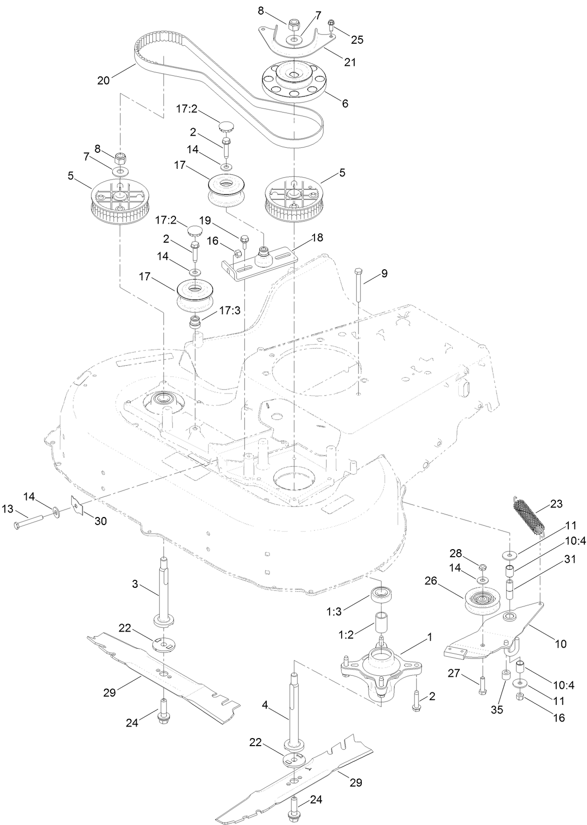 Blade and Spindle Assembly