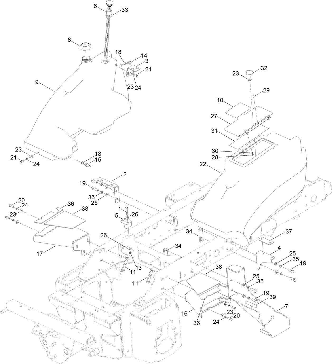 Fuel Tank and Storage Pod Assembly