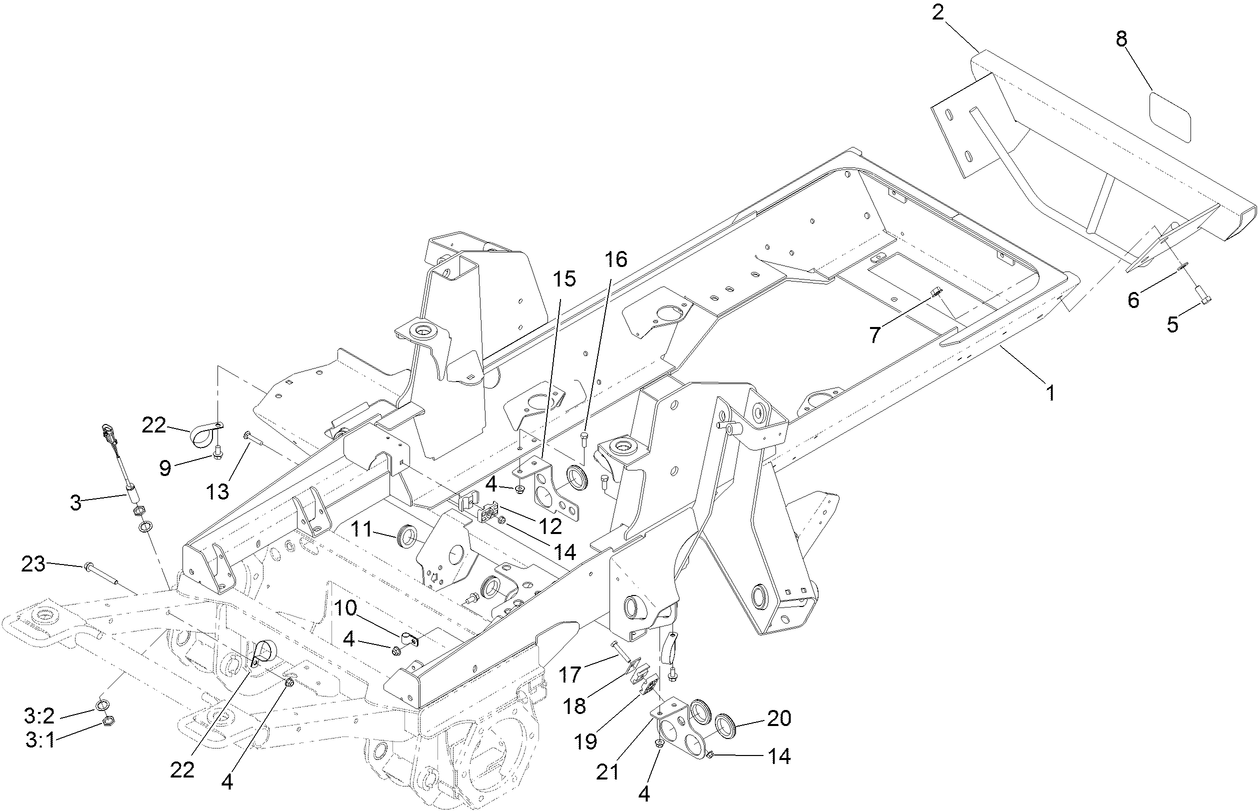 Frame, Bumper and Proximity Sensor Assembly