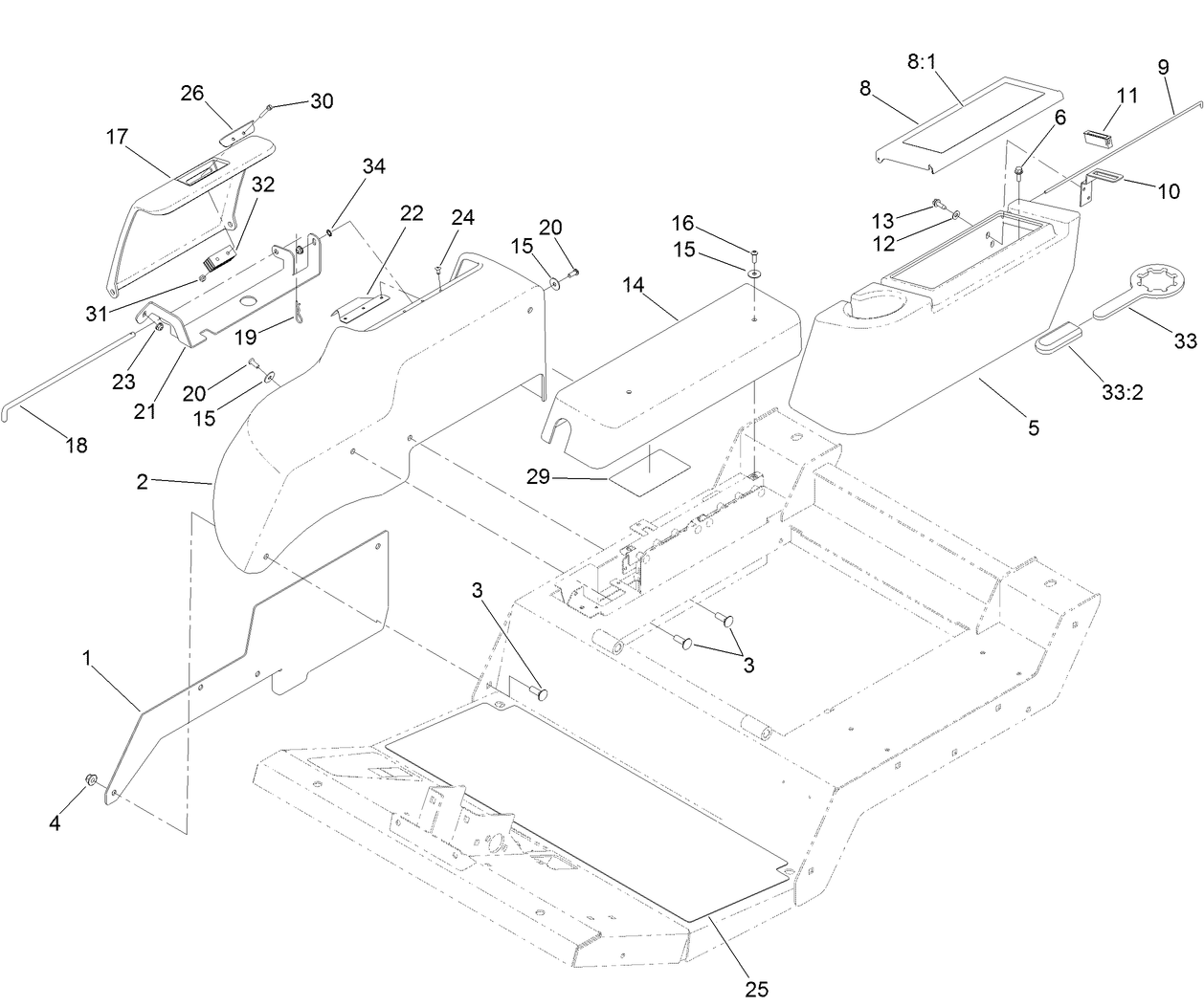 Fender, Tool Box and Cover Assembly