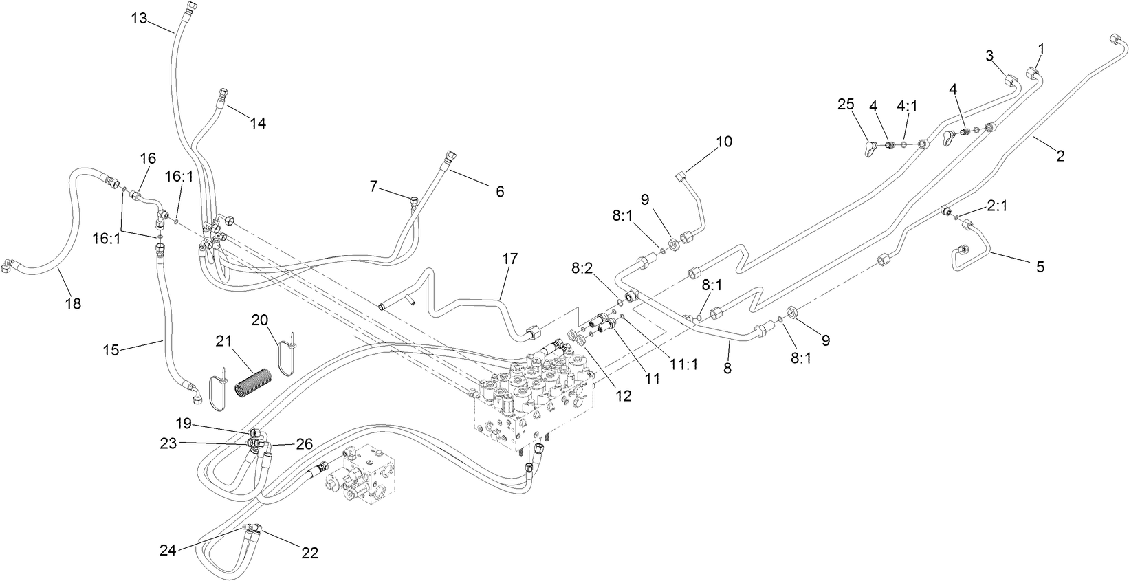 Lift, Steer and Fan Hydraulic Assembly