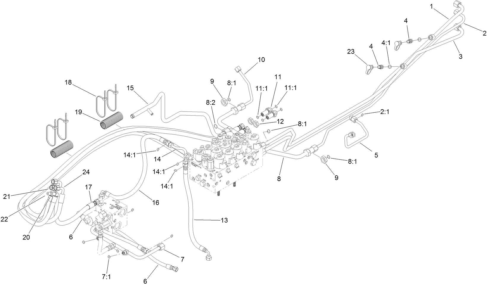 Lift, Steer and Fan Hydraulic Assembly