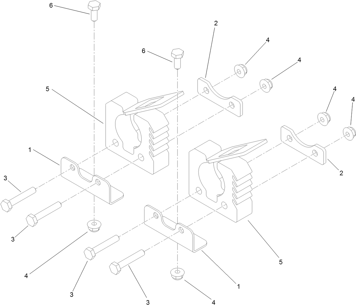 Large Bedrack Mount Grip Kit Assembly No. 136-6312