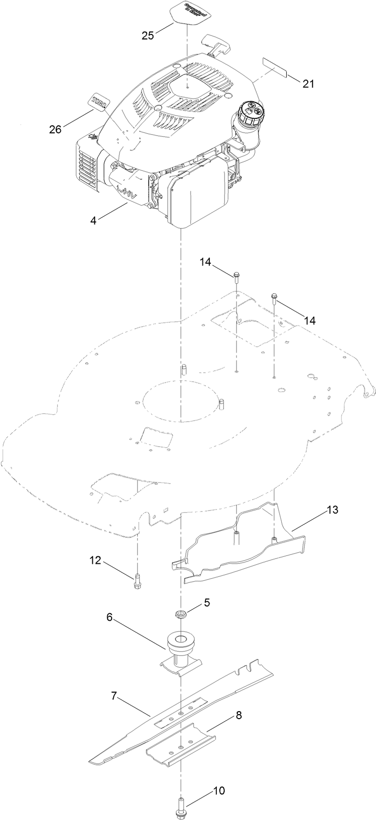 Engine and Blade Assembly
