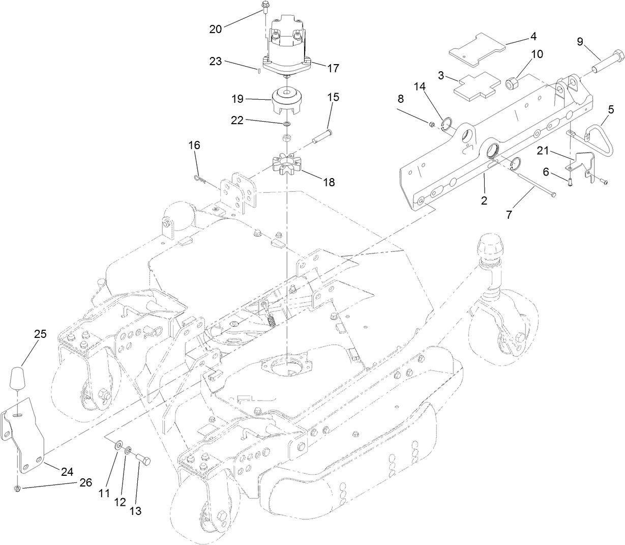 Left Deck Mount Assembly
