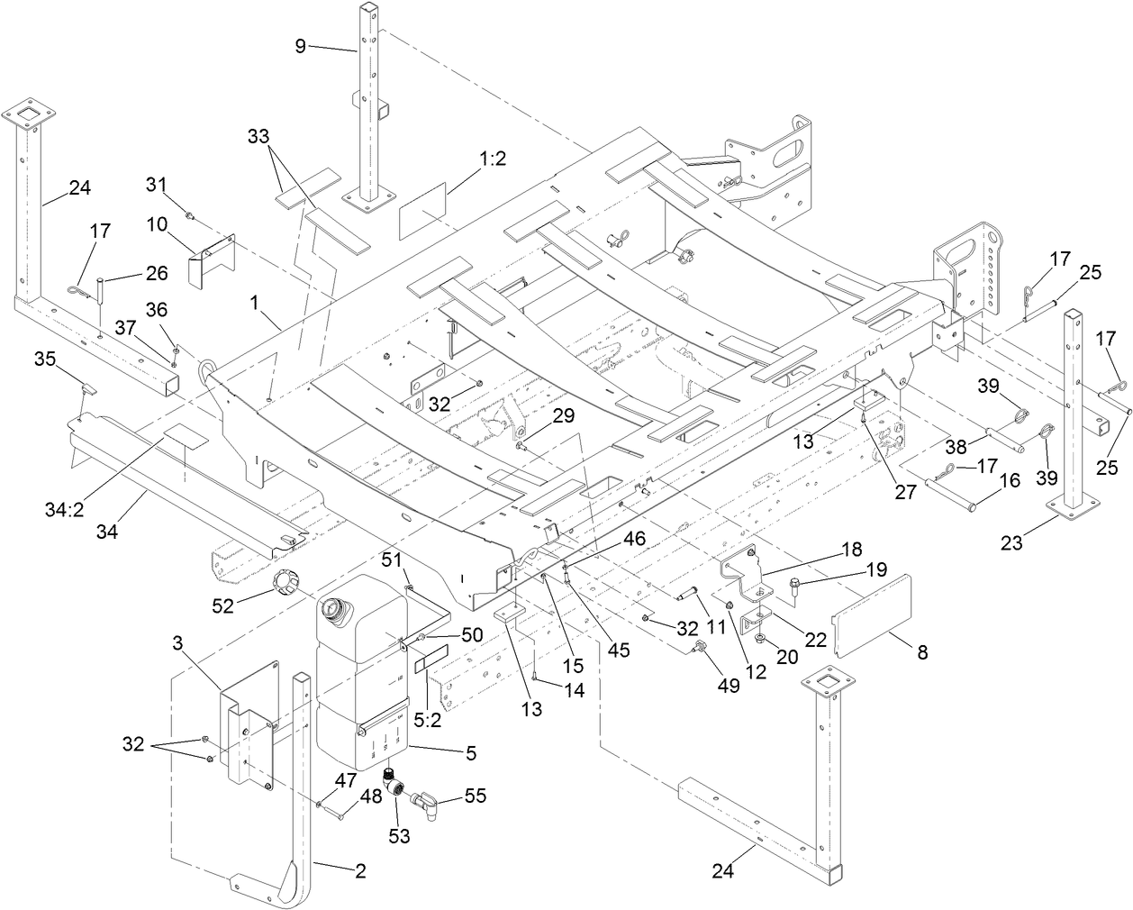 Frame, Stand and Boom Mount Assembly