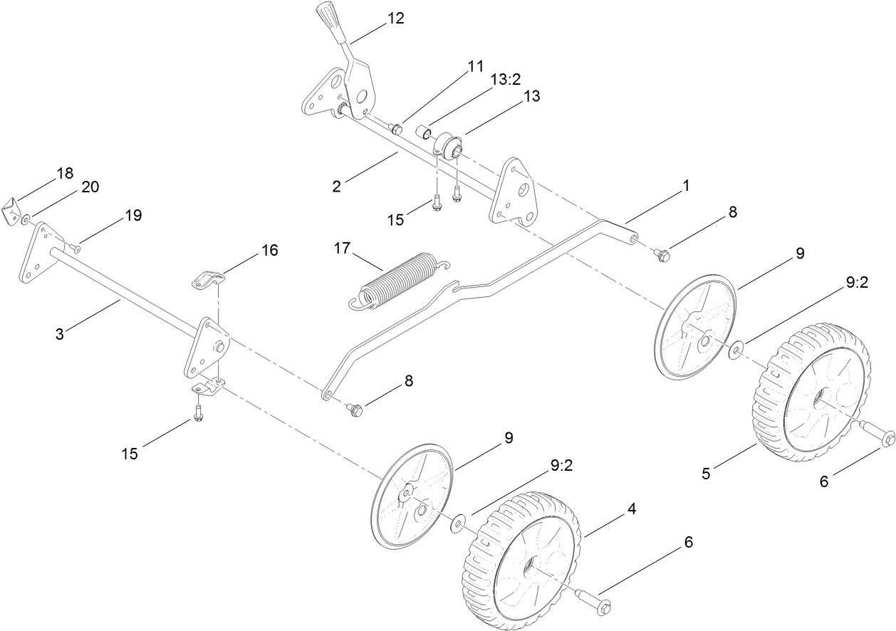 Traction, Height-of-Cut and Suspension Assembly