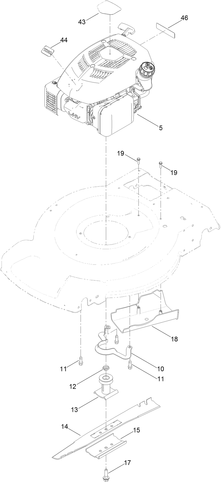 Engine and Blade Assembly
