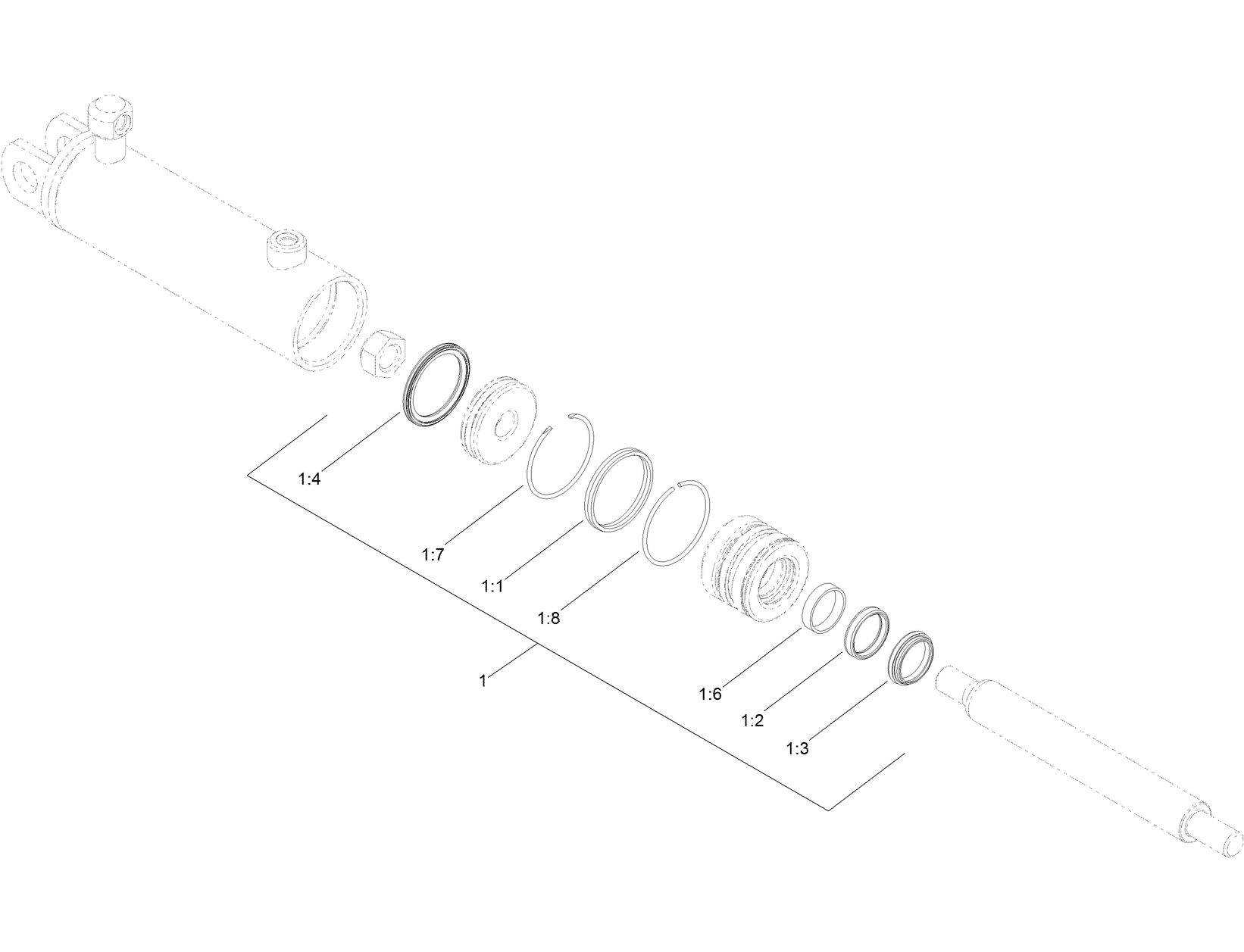 Hydraulic Cylinder Assembly No. 132-5741