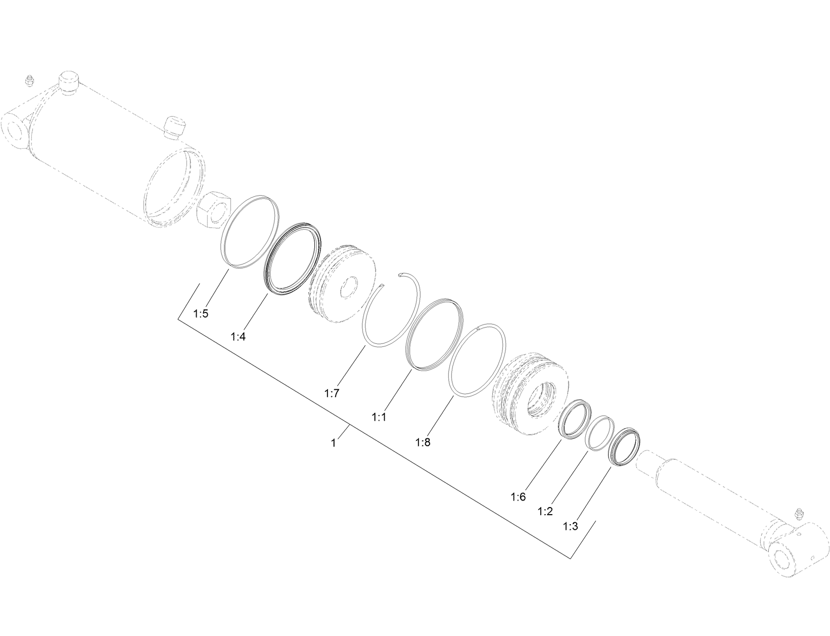 Hydraulic Cylinder Assembly No. 133-6138