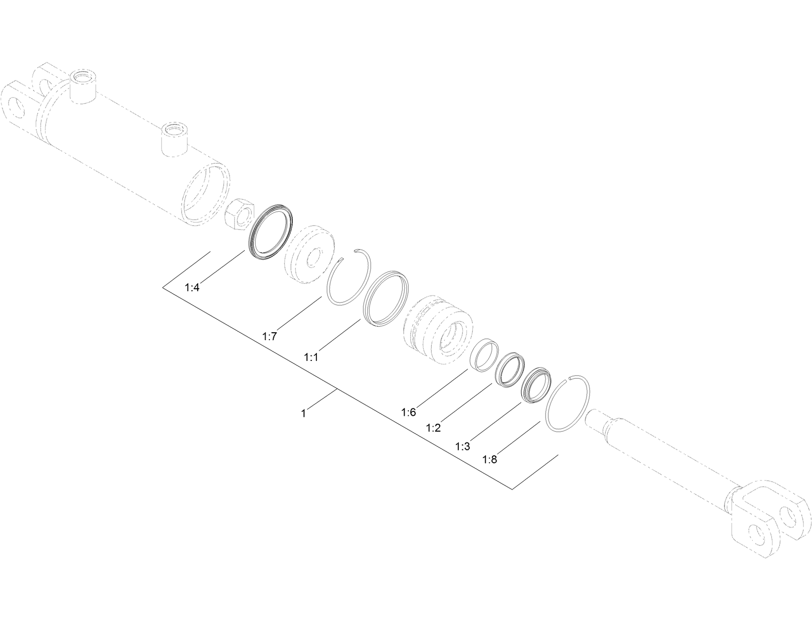 Hydraulic Cylinder Assembly No. 132-5740