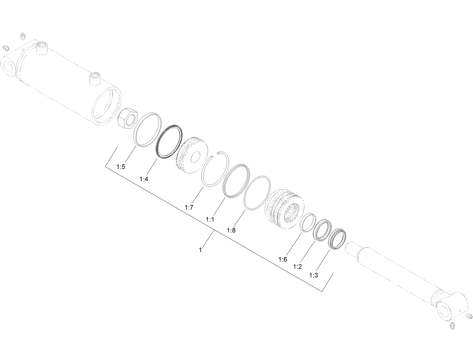 Hydraulic Cylinder Assembly No. 133-5958