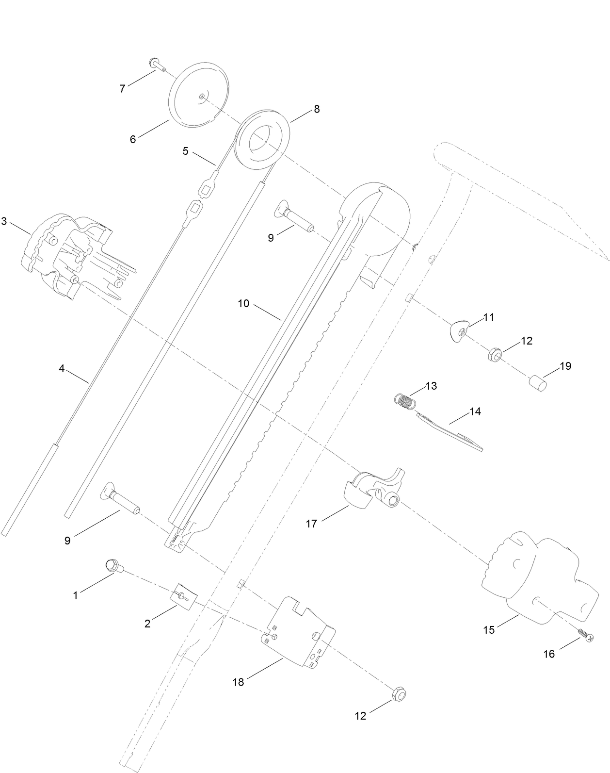 Handle Chute Control Assembly