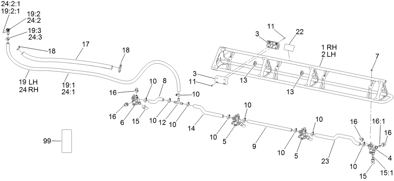 Left and Right Hand Boom Assembly