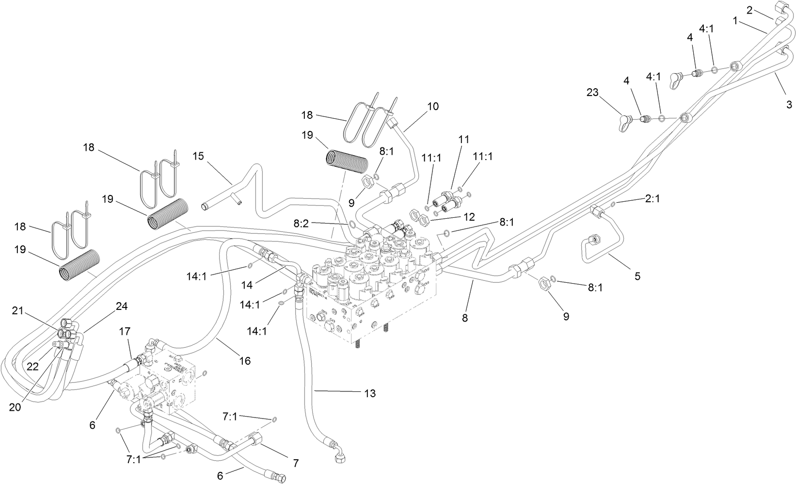 Lift, Steer and Fan Hydraulic Assembly