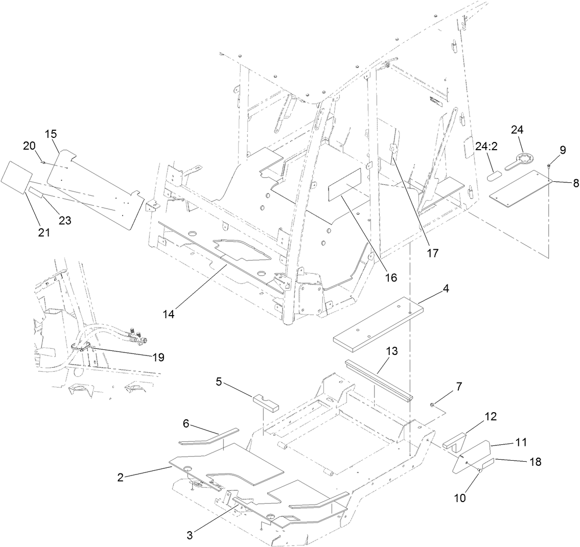 Cab Step and Flooring Assembly
