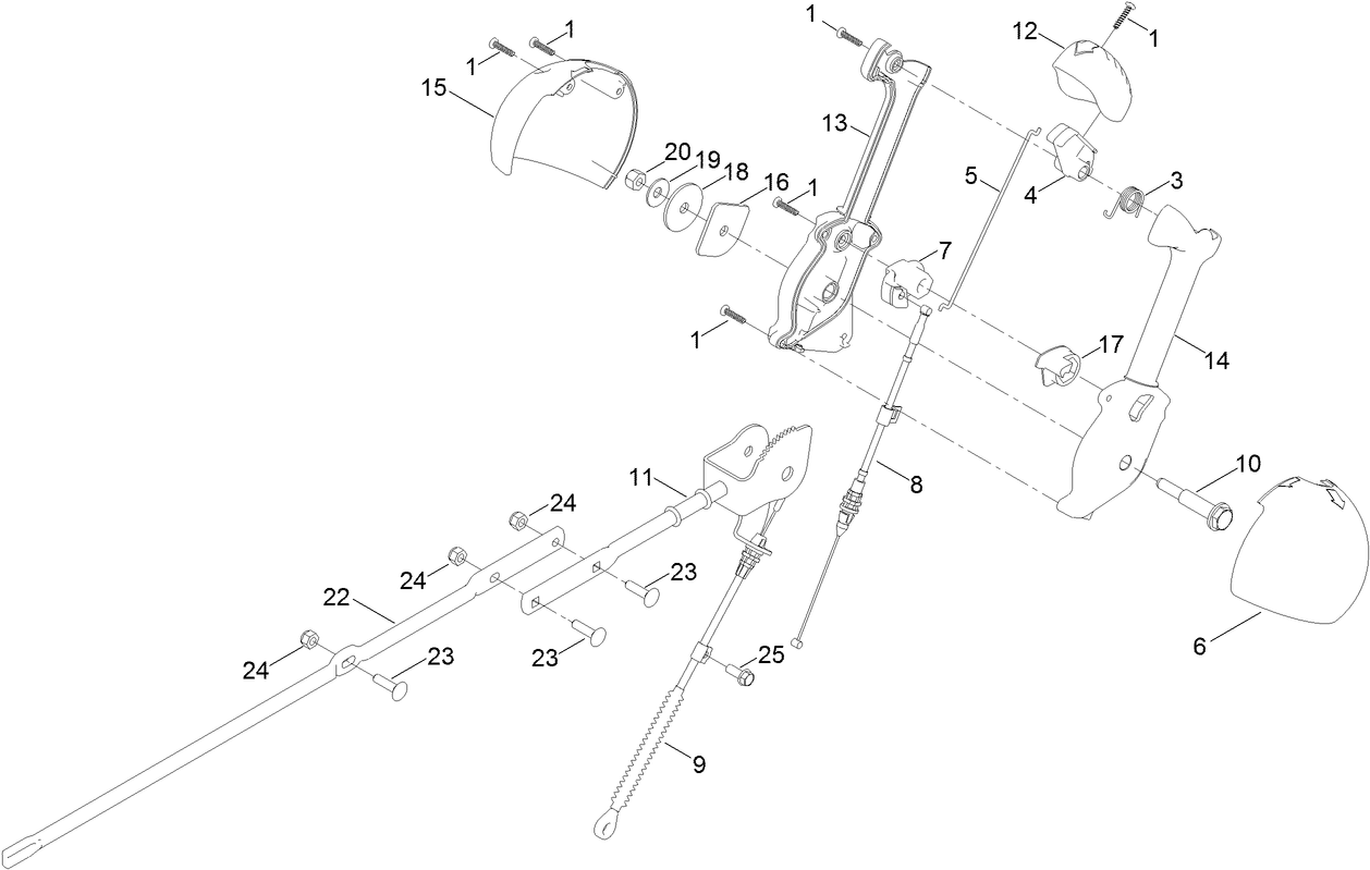 Chute Control Lever Assembly