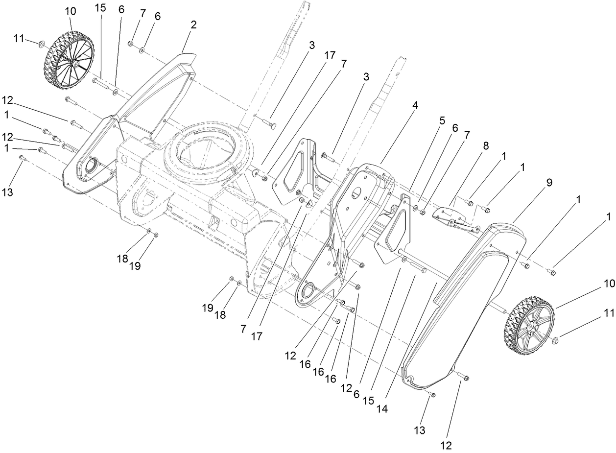 Main Frame and Wheel Assembly