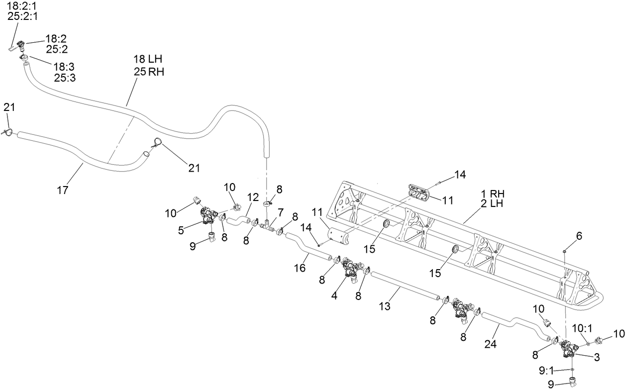 Left and Right Hand Boom Assembly