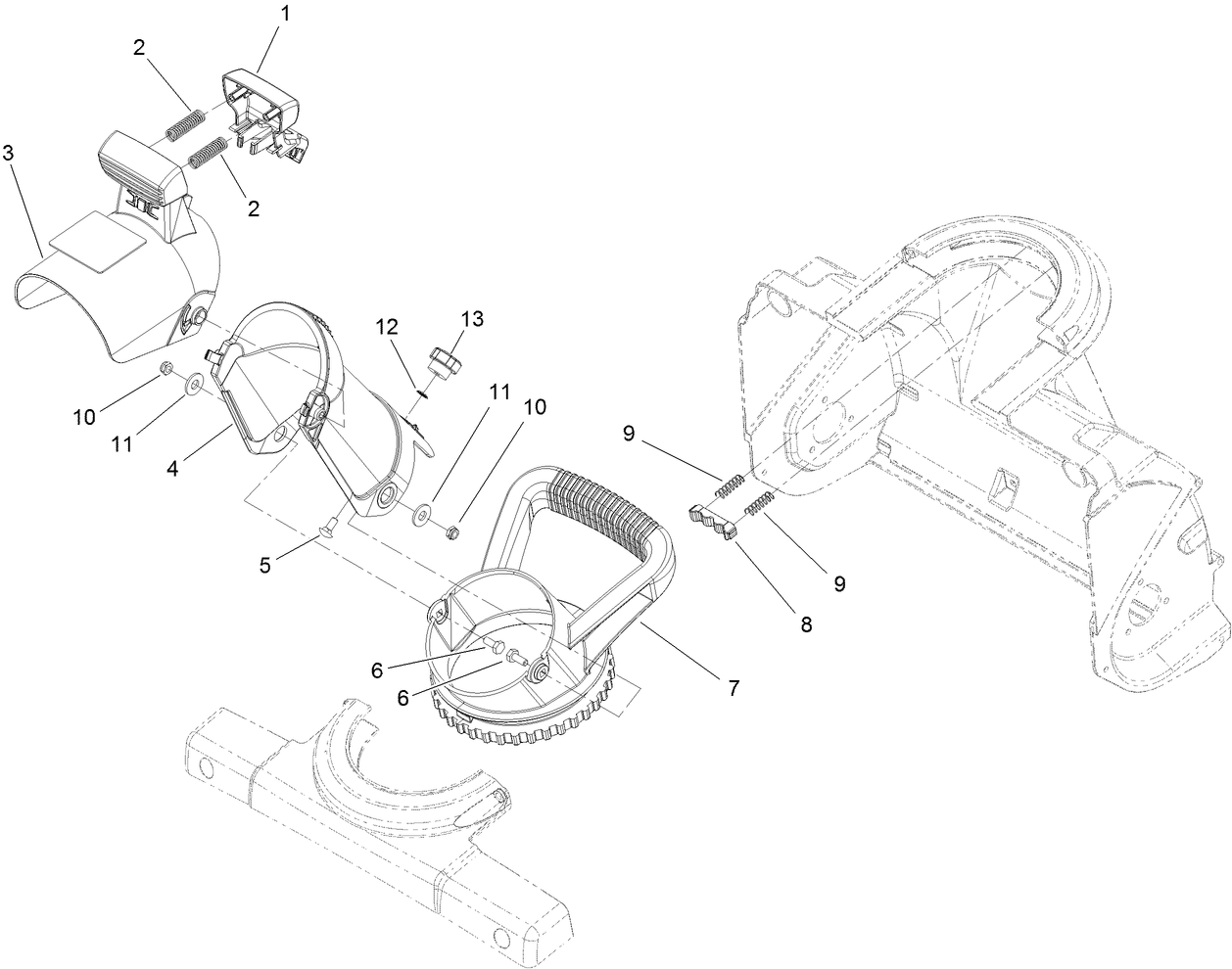 Deflector Chute Control Assembly
