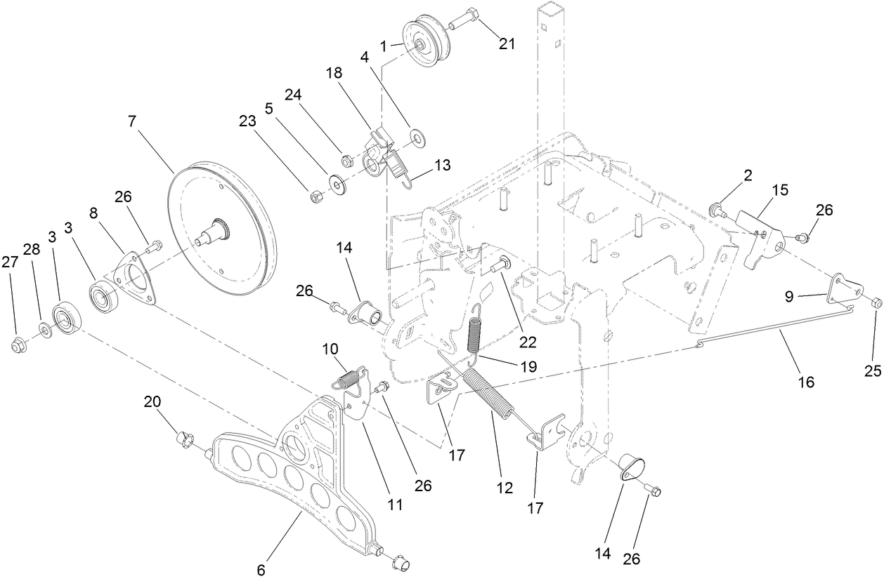 Pulley and Bellcrank Assembly