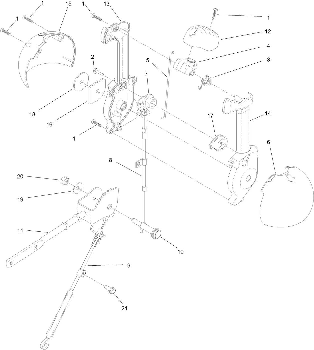 Lever Chute Control Assembly