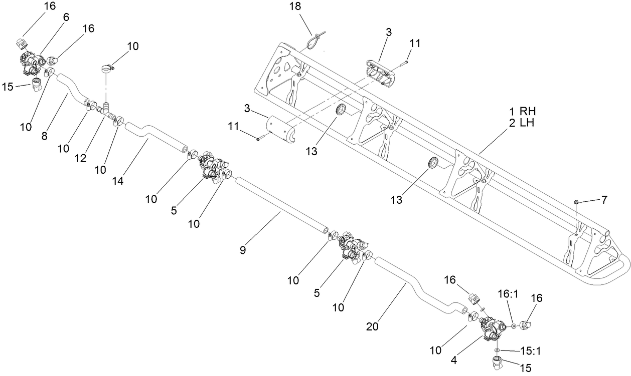 Left and Right Hand Boom Assembly