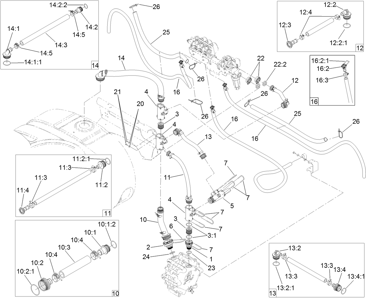 Spray System Hose Assembly