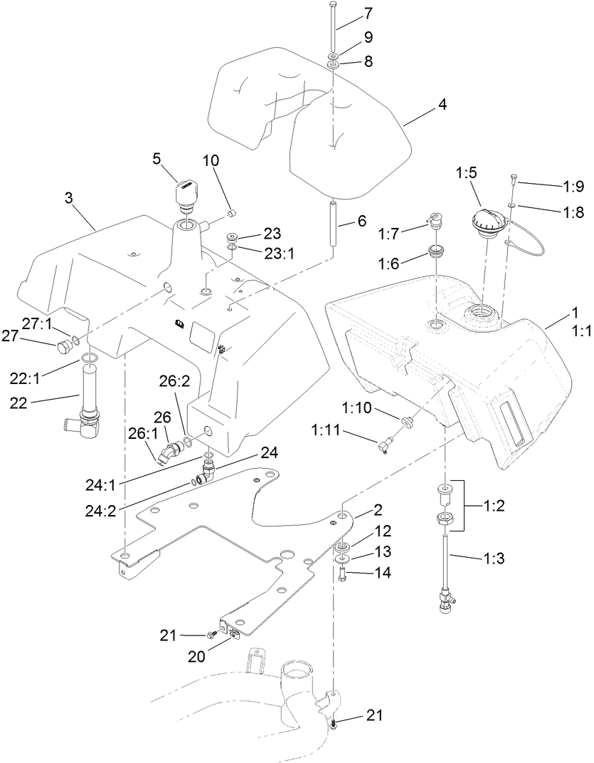 Fuel and Hydraulic Tank Assembly