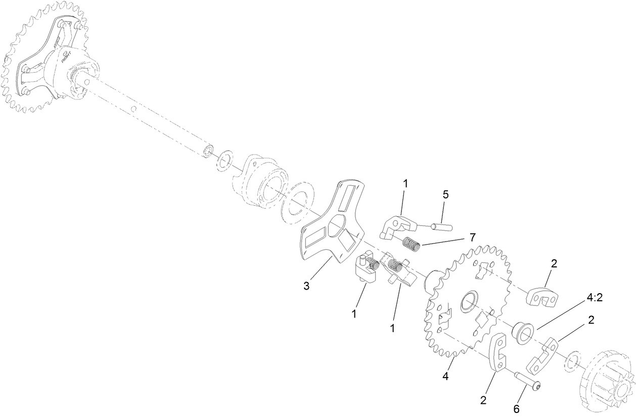 Wheel Clutch Sproket Assembly