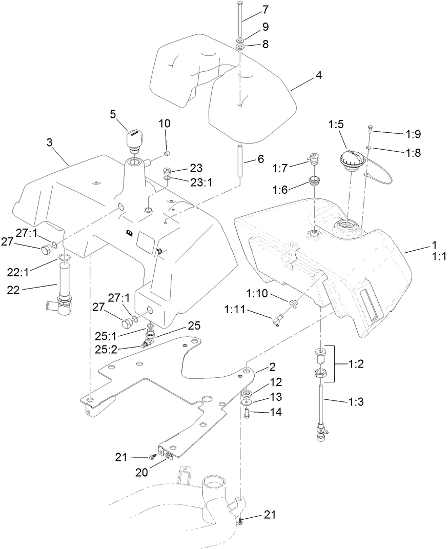 Fuel and Hydraulic Tank Assembly