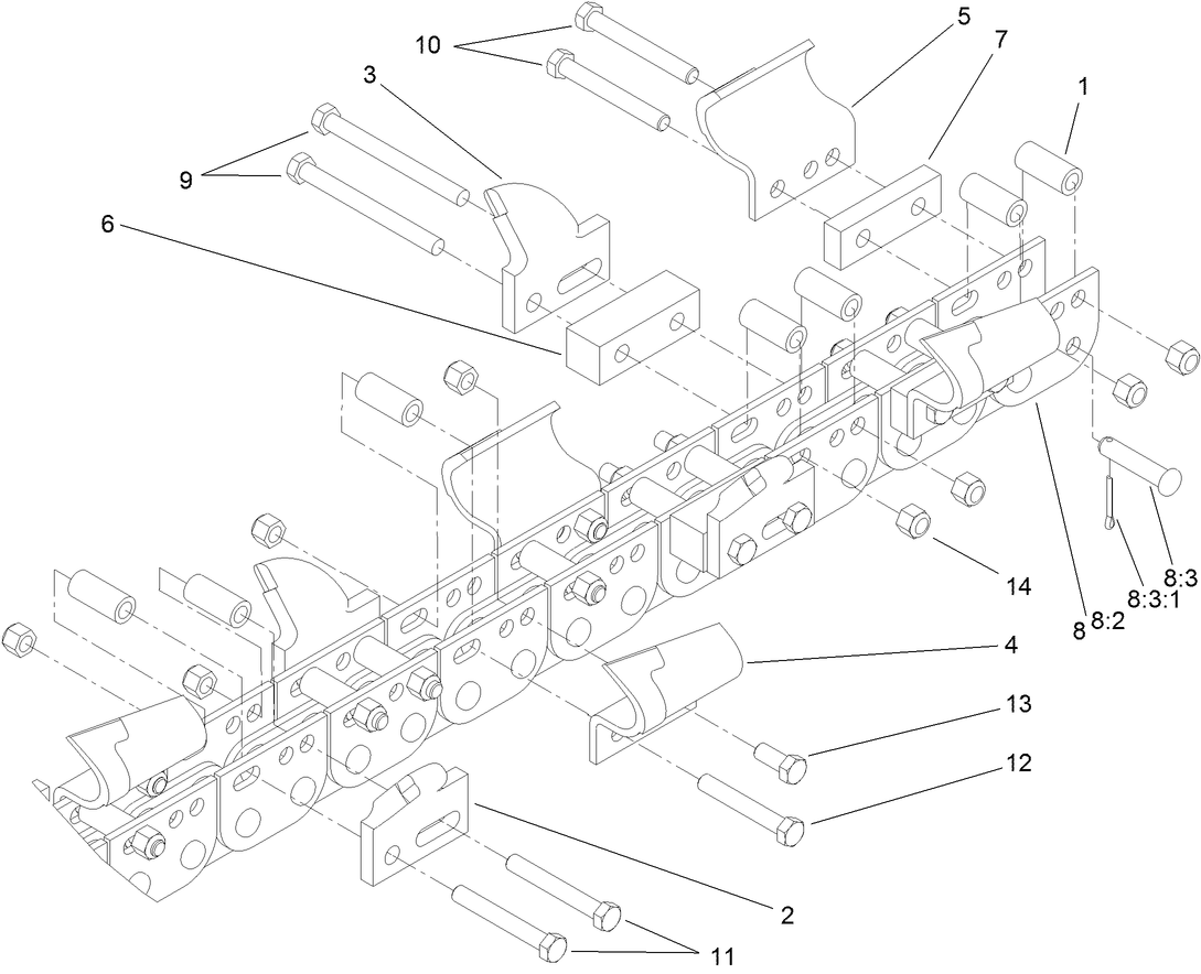 24 Inch x 6 Inch Combination Chain Assembly
