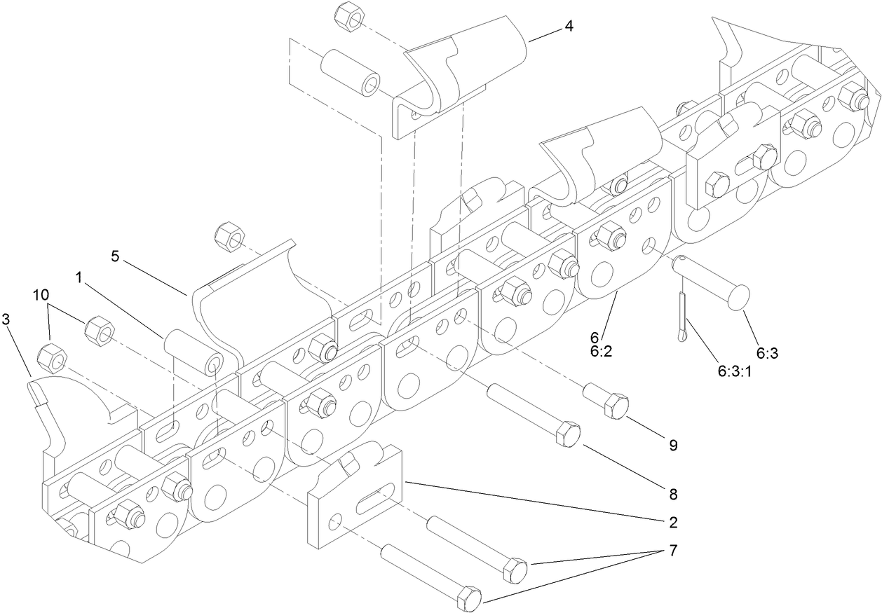 24 Inch x 4 Inch Combination Chain Assembly